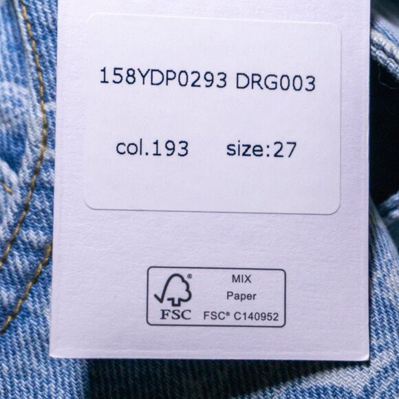 Eight Jeans Blue White Painted Size 27 - Picture 6 of 6